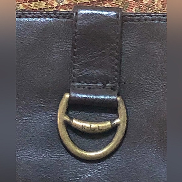 Ralph Lauren Brown Leather Sariah Knee High Boots With Brass Logo Detail Size 8 - Picture 2 of 16